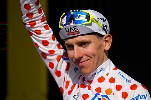 Best climber and overall leader Slovenia's Tadej Pogacar